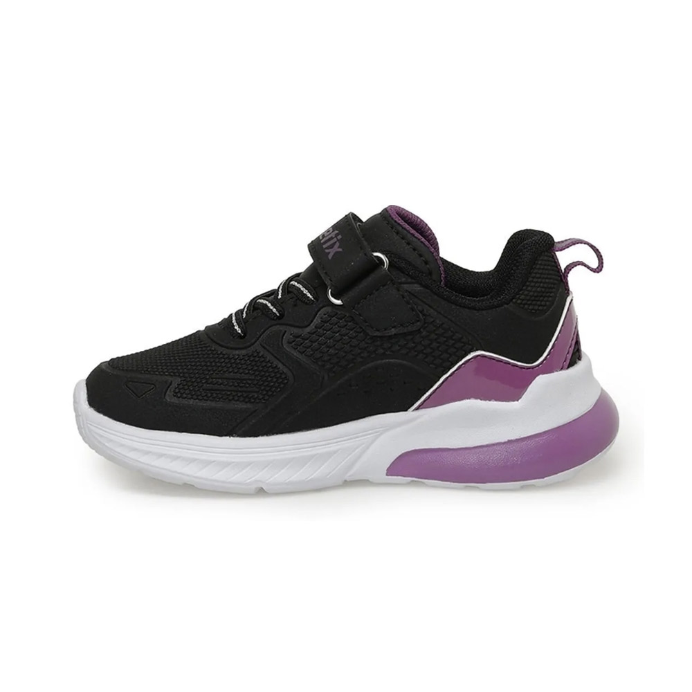 Kinetix Vanya 3Pr Patik Kız Çocuk Sneaker Spor Ayakkabı Siyah Mor