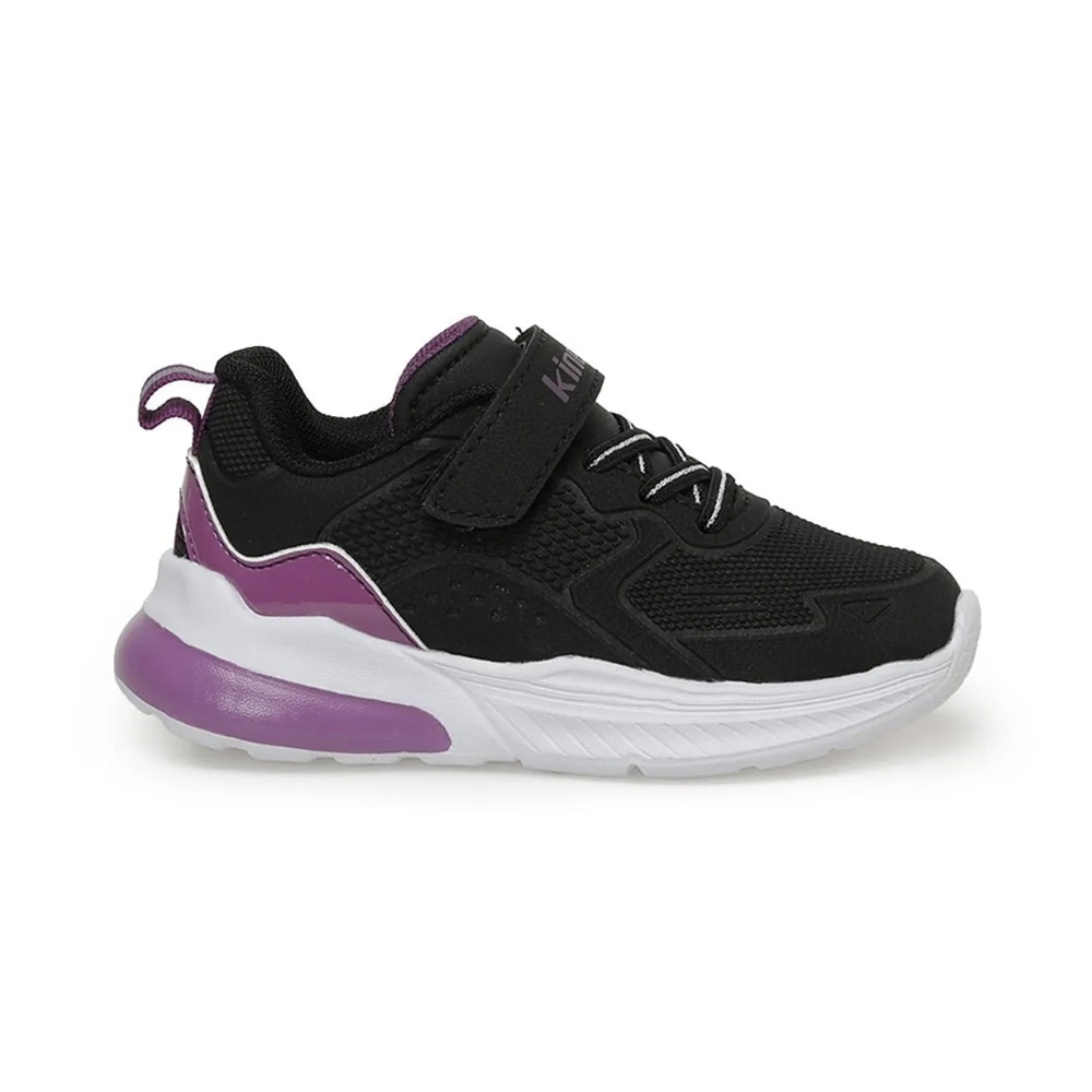 Kinetix Vanya 3Pr Patik Kız Çocuk Sneaker Spor Ayakkabı Siyah Mor